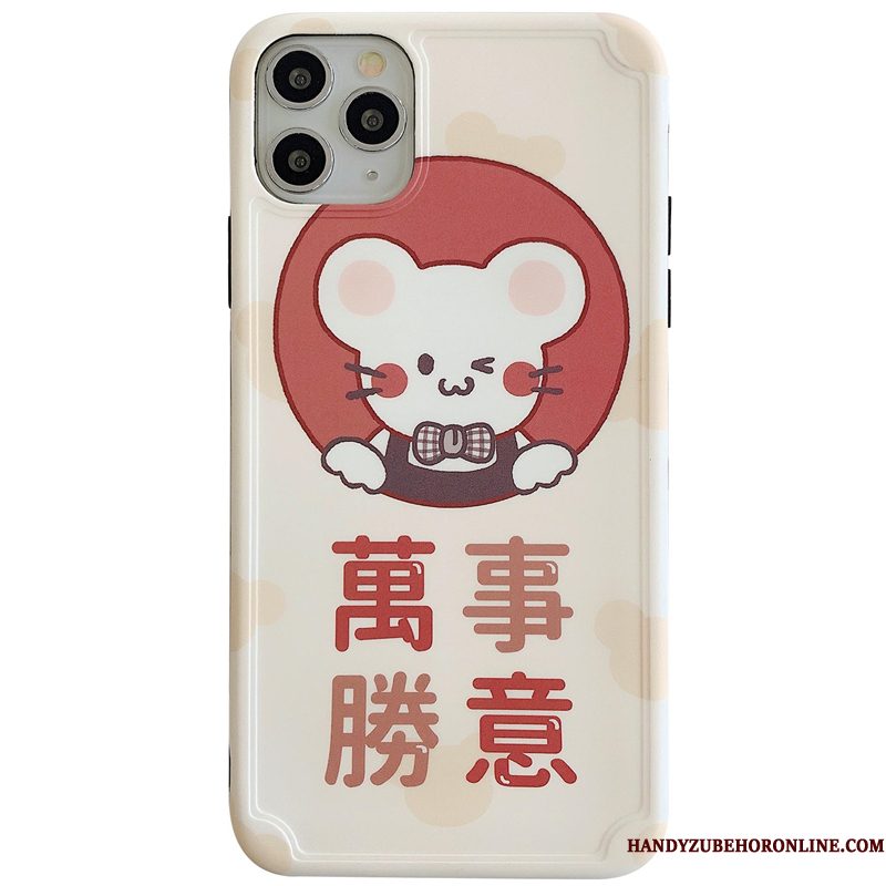 Hoesje iPhone 11 Pro Bescherming Berentelefoon, Hoes iPhone 11 Pro Zacht Chinese Stijl Lovers