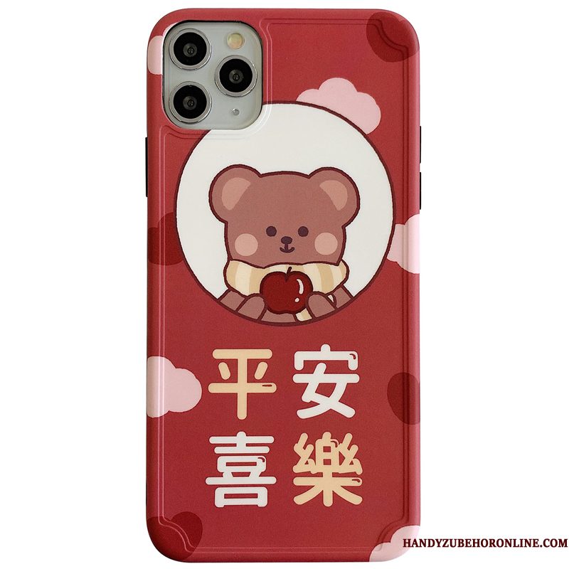 Hoesje iPhone 11 Pro Bescherming Berentelefoon, Hoes iPhone 11 Pro Zacht Chinese Stijl Lovers