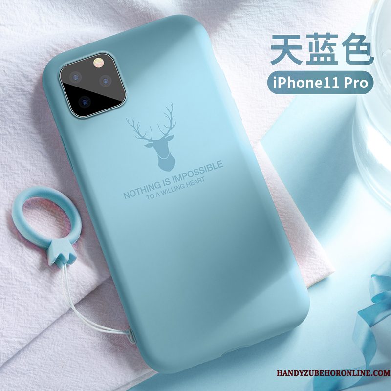 Hoesje iPhone 11 Pro Bescherming Trendy Merk Groen, Hoes iPhone 11 Pro Siliconen Nieuwtelefoon