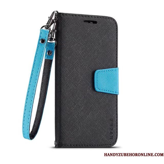 Hoesje iPhone 11 Pro Folio Blauwtelefoon, Hoes iPhone 11 Pro Leer Bedrijf