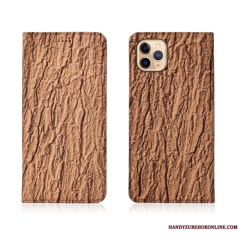 Hoesje iPhone 11 Pro Folio Roodtelefoon, Hoes iPhone 11 Pro Scheppend Boom Anti-fall