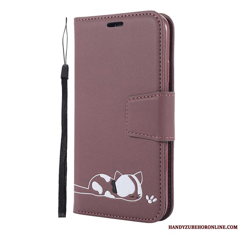 Hoesje iPhone 11 Pro Leer Roodtelefoon, Hoes iPhone 11 Pro Folio