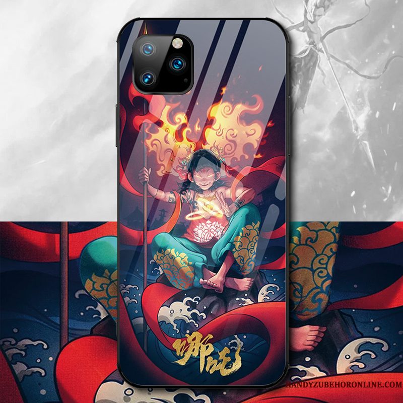 Hoesje iPhone 11 Pro Max Bescherming Rood Net Red, Hoes iPhone 11 Pro Max Zakken Anti-falltelefoon