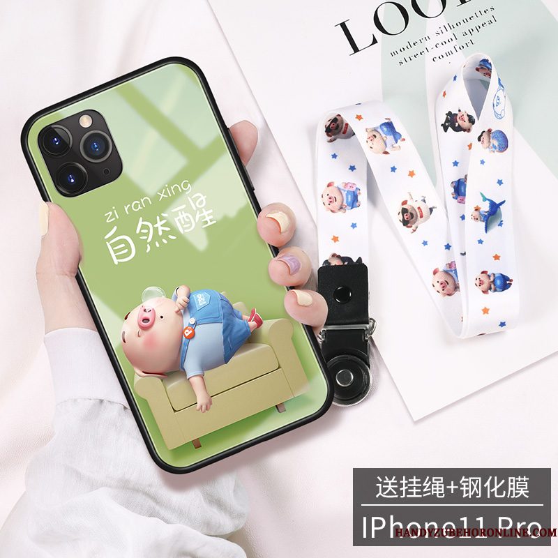 Hoesje iPhone 11 Pro Max Spotprent Mini Glas, Hoes iPhone 11 Pro Max Groentelefoon