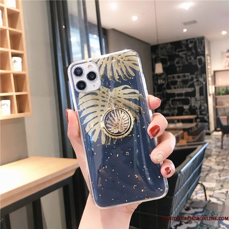 Hoesje iPhone 11 Pro Max Zacht Anti-fall Goud, Hoes iPhone 11 Pro Max Zakken Telefoon Wind