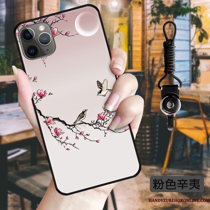 Hoesje iPhone 11 Pro Max Zacht Schrobben Inkt, Hoes iPhone 11 Pro Max Vintage Chinese Stijl Trend