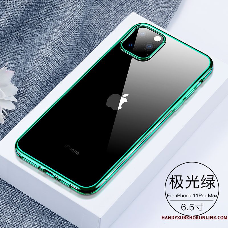 Hoesje iPhone 11 Pro Max Zacht Telefoon Mooie, Hoes iPhone 11 Pro Max Bescherming Doorzichtig Groen