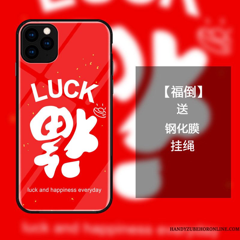 Hoesje iPhone 11 Pro Max Zakken Anti-fall Rood, Hoes iPhone 11 Pro Max Bescherming Telefoon Glas