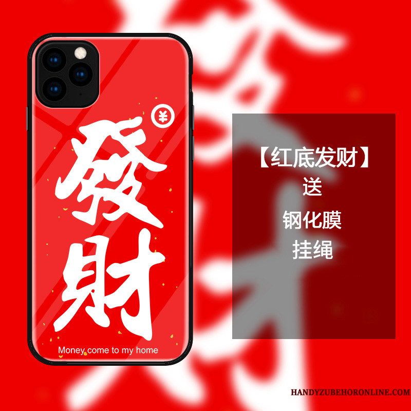 Hoesje iPhone 11 Pro Max Zakken Anti-fall Rood, Hoes iPhone 11 Pro Max Bescherming Telefoon Glas