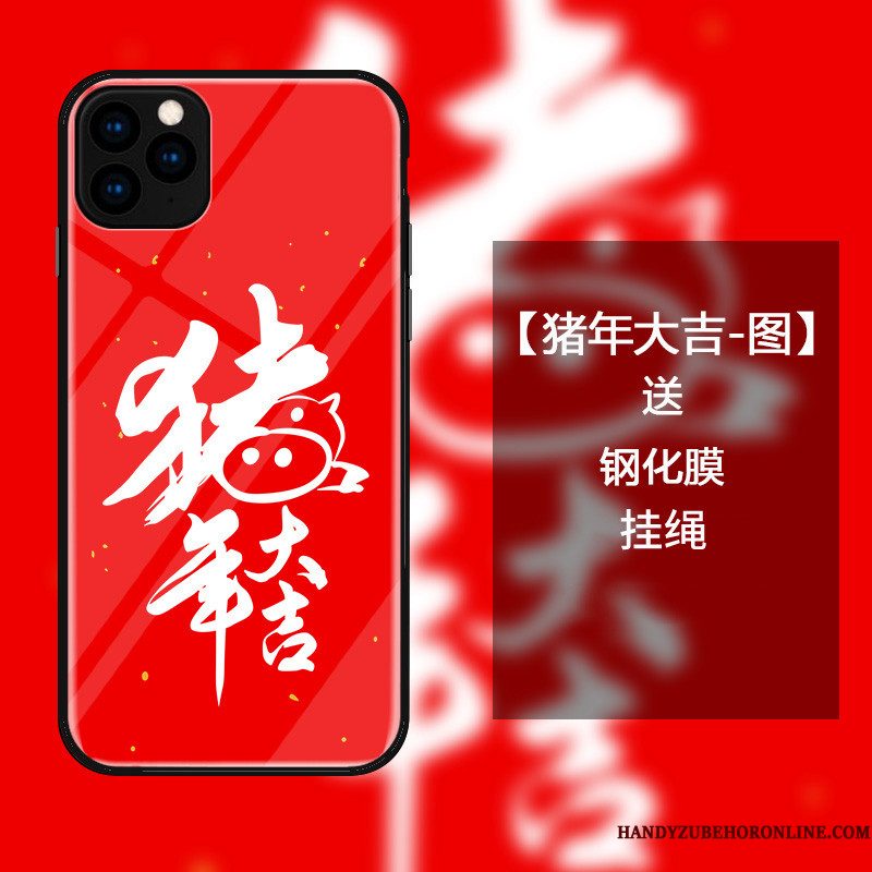 Hoesje iPhone 11 Pro Max Zakken Anti-fall Rood, Hoes iPhone 11 Pro Max Bescherming Telefoon Glas