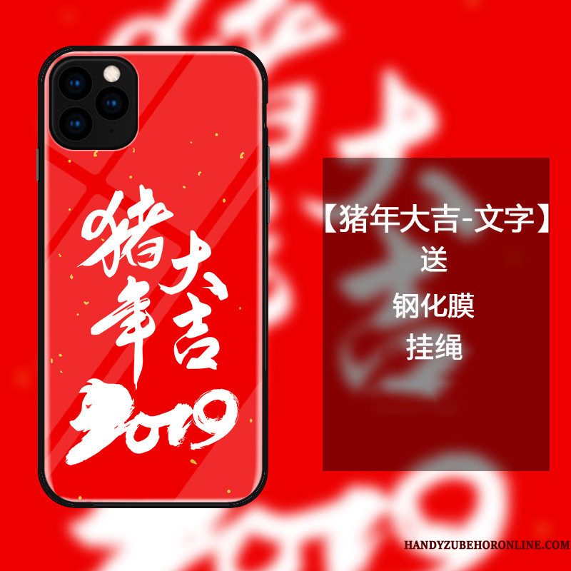 Hoesje iPhone 11 Pro Max Zakken Anti-fall Rood, Hoes iPhone 11 Pro Max Bescherming Telefoon Glas