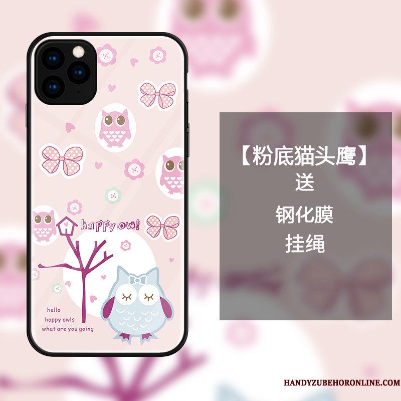 Hoesje iPhone 11 Pro Max Zakken Kunst Roze, Hoes iPhone 11 Pro Max Bescherming Minitelefoon