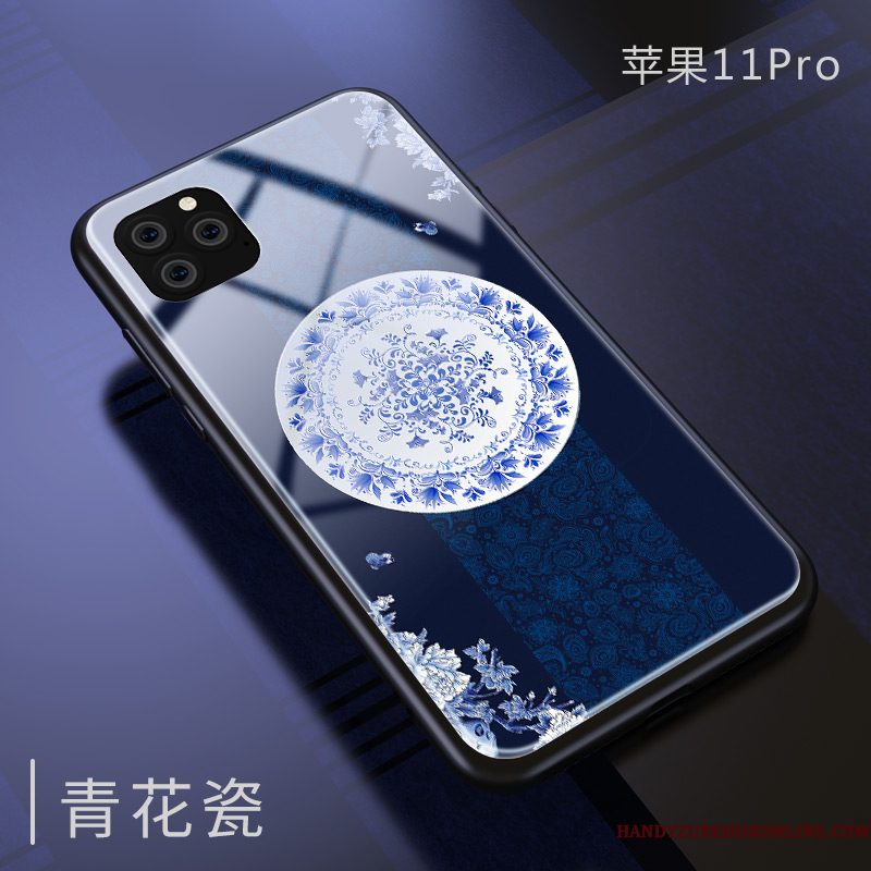 Hoesje iPhone 11 Pro Max Zakken Nieuw Chinese Stijl, Hoes iPhone 11 Pro Max Bescherming Telefoon Glas