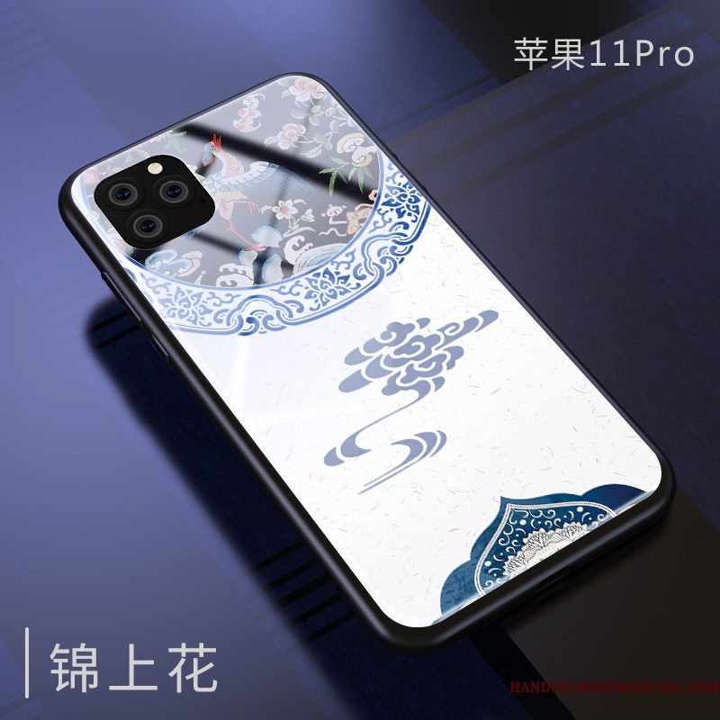 Hoesje iPhone 11 Pro Max Zakken Nieuw Chinese Stijl, Hoes iPhone 11 Pro Max Bescherming Telefoon Glas