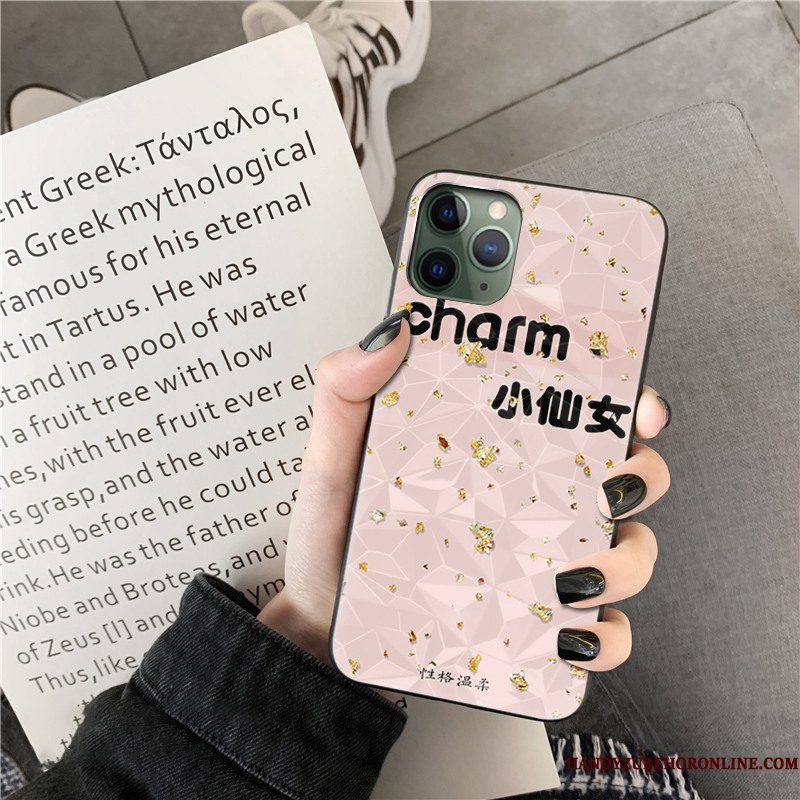 Hoesje iPhone 11 Pro Max Zwart Patroon, Hoes iPhone 11 Pro Max Trend Ruit