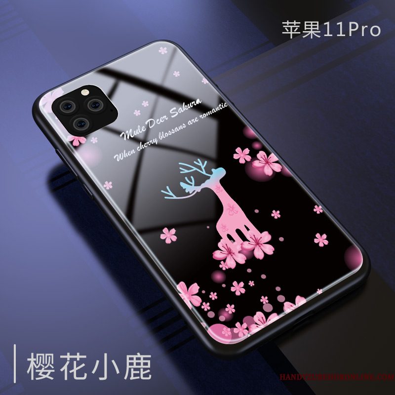 Hoesje iPhone 11 Pro Siliconen Mooi Spiegel, Hoes iPhone 11 Pro Zakken Kers Nieuw