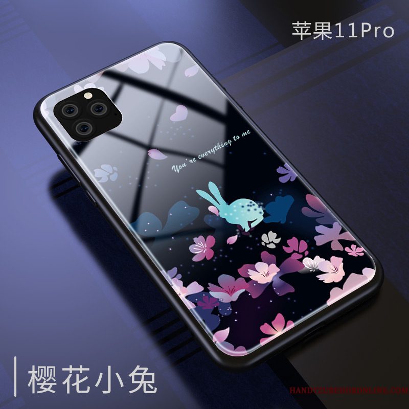 Hoesje iPhone 11 Pro Siliconen Mooi Spiegel, Hoes iPhone 11 Pro Zakken Kers Nieuw