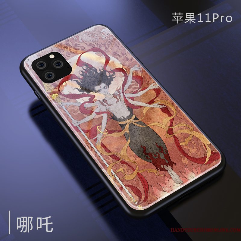 Hoesje iPhone 11 Pro Siliconen Nieuw Trendy Merk, Hoes iPhone 11 Pro Bescherming Chinese Stijl Kind