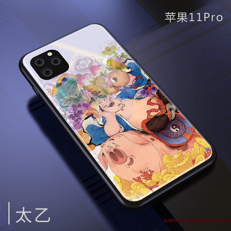 Hoesje iPhone 11 Pro Siliconen Nieuw Trendy Merk, Hoes iPhone 11 Pro Bescherming Chinese Stijl Kind