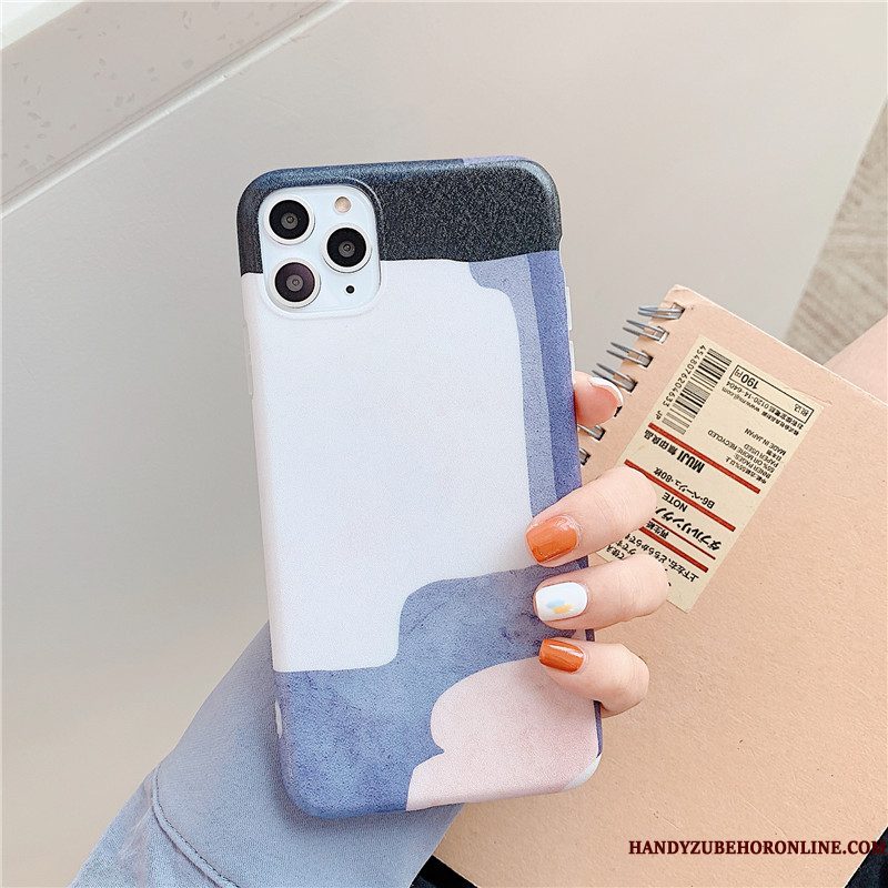 Hoesje iPhone 11 Pro Zacht Abstract Eenvoudige, Hoes iPhone 11 Pro Siliconen Persoonlijk Purper