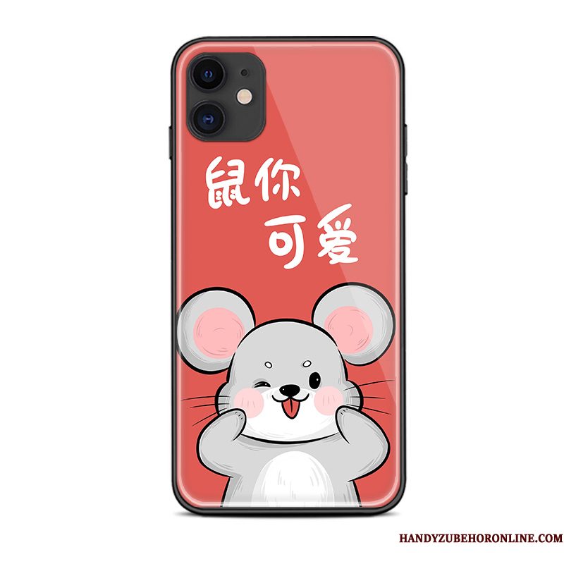 Hoesje iPhone 11 Scheppend Telefoon Rat, Hoes iPhone 11 Bescherming Glas Lovers