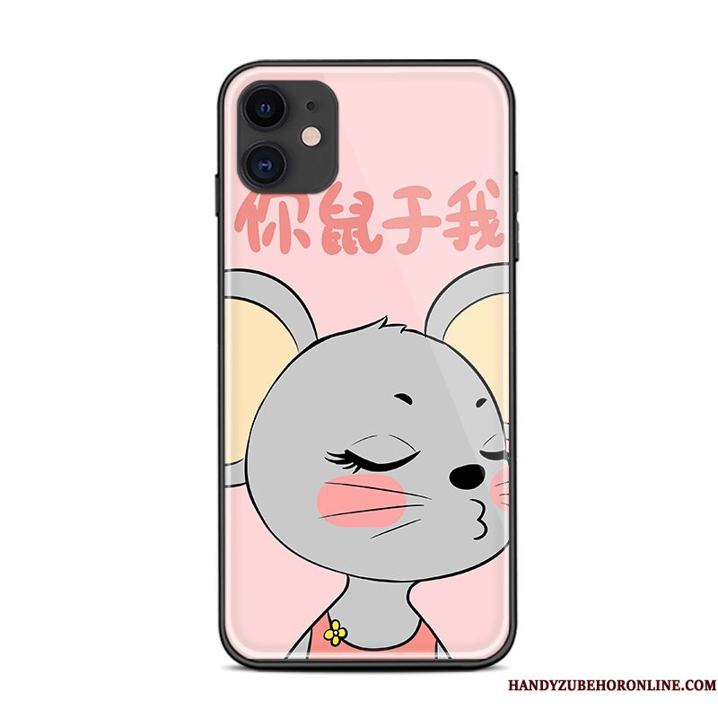 Hoesje iPhone 11 Scheppend Telefoon Rat, Hoes iPhone 11 Bescherming Glas Lovers