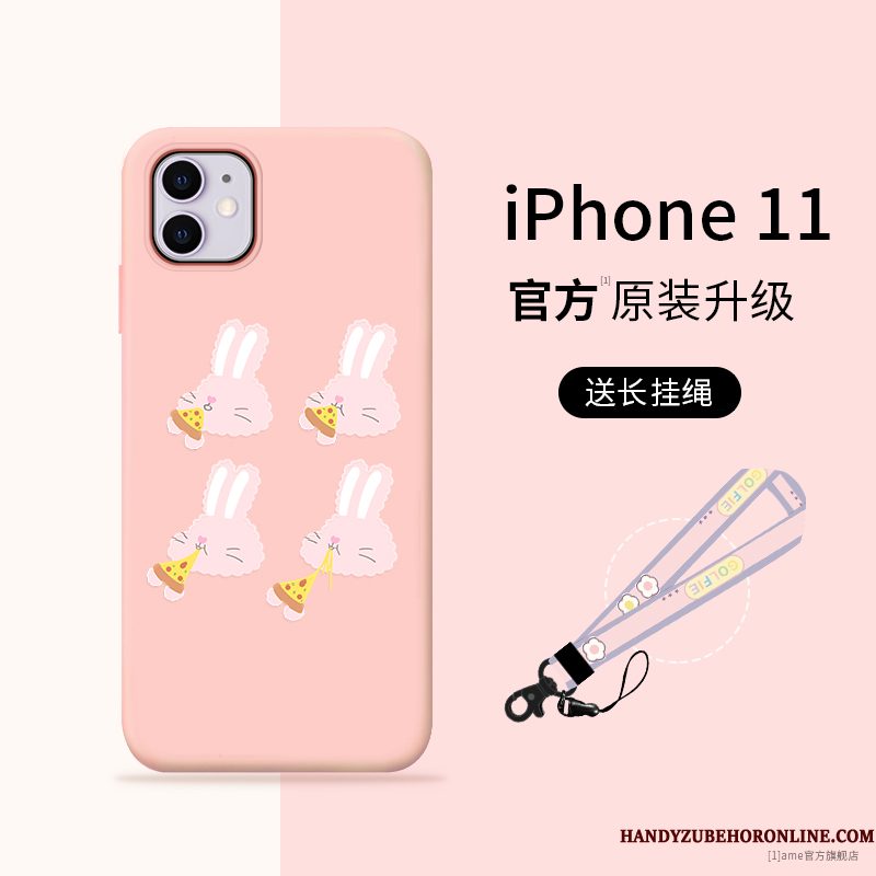 Hoesje iPhone 11 Siliconen Telefoon Hanger, Hoes iPhone 11 Zacht Nieuw Anti-fall