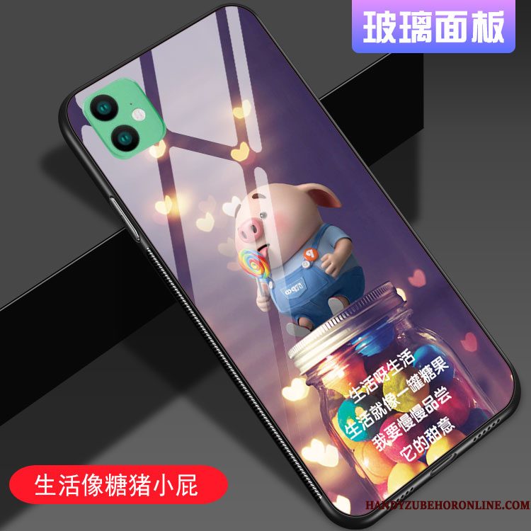 Hoesje iPhone 11 Spotprent Hard Blauw, Hoes iPhone 11 Zacht Dun Trendy Merk