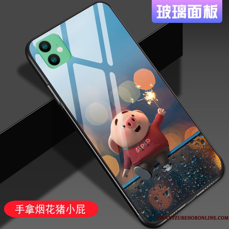 Hoesje iPhone 11 Spotprent Hard Blauw, Hoes iPhone 11 Zacht Dun Trendy Merk