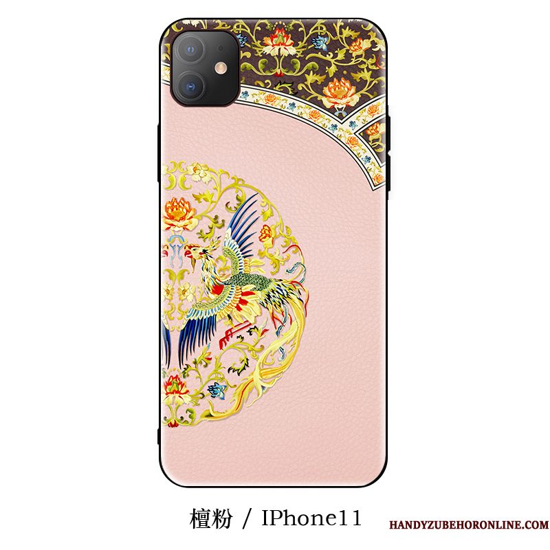 Hoesje iPhone 11 Zacht Anti-fall Hanger, Hoes iPhone 11 Zakken Schrobbentelefoon