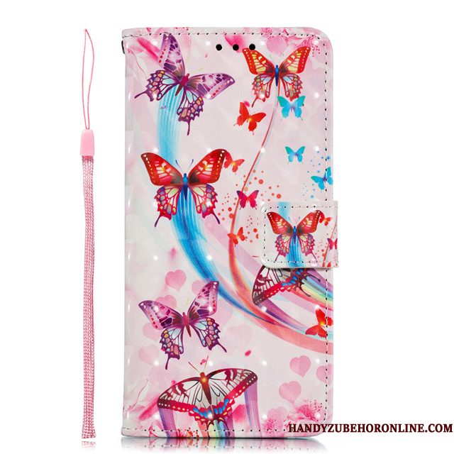 Hoesje iPhone 12 Mini Folio Anti-fall Roze, Hoes iPhone 12 Mini Siliconen