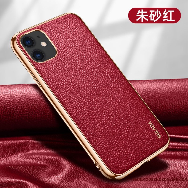 Hoesje iPhone 12 Mini Luxe High End Rood, Hoes iPhone 12 Mini Zakken Telefoon Net Red