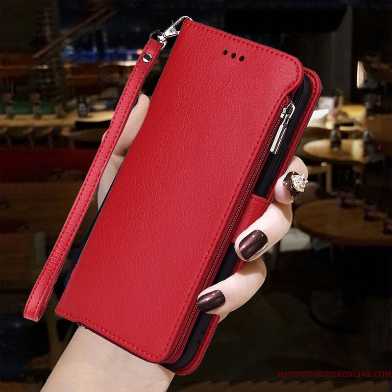 Hoesje iPhone 12 Mini Zakken Hanger Rood, Hoes iPhone 12 Mini Scheppend Anti-fall Persoonlijk