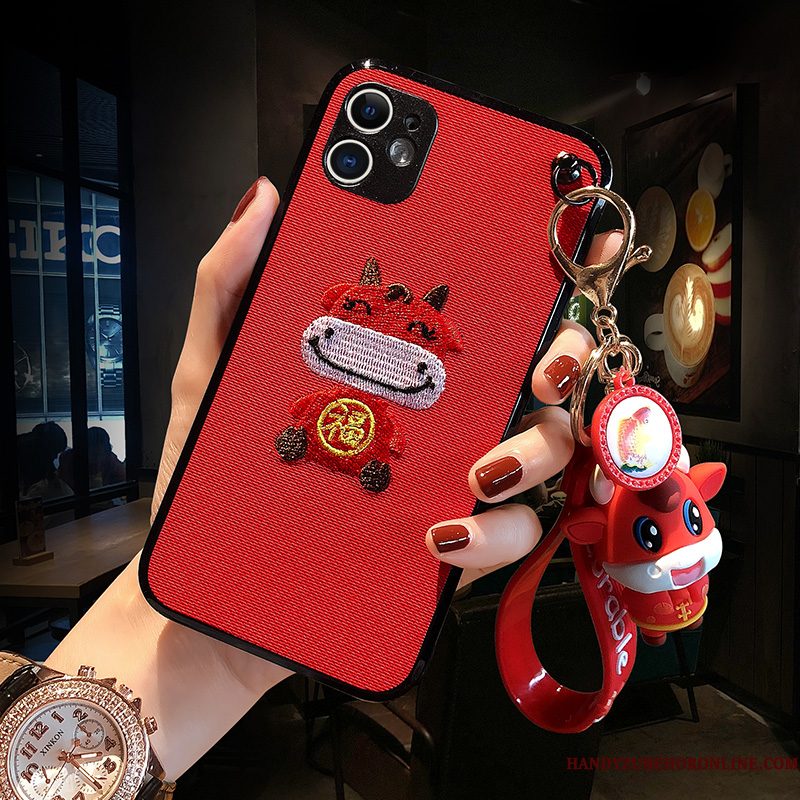 Hoesje iPhone 12 Mode Zwart Trendy Merk, Hoes iPhone 12 Siliconen Anti-falltelefoon