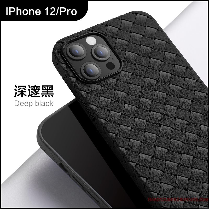 Hoesje iPhone 12 Pro Bescherming Blauwtelefoon, Hoes iPhone 12 Pro Siliconen Wind Net Red