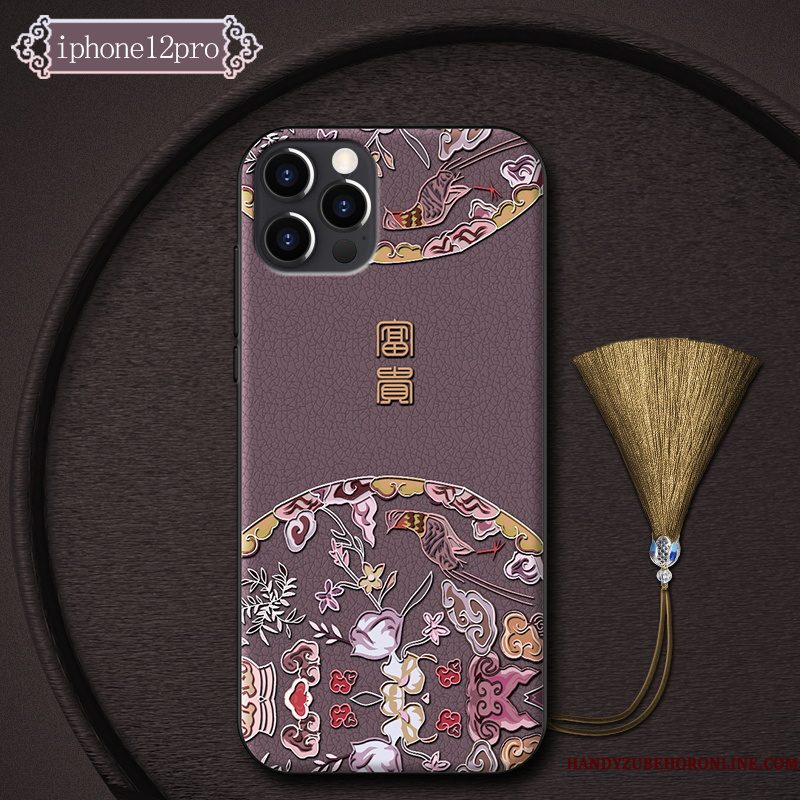 Hoesje iPhone 12 Pro Bescherming High End Groen, Hoes iPhone 12 Pro Scheppend Telefoon Trend