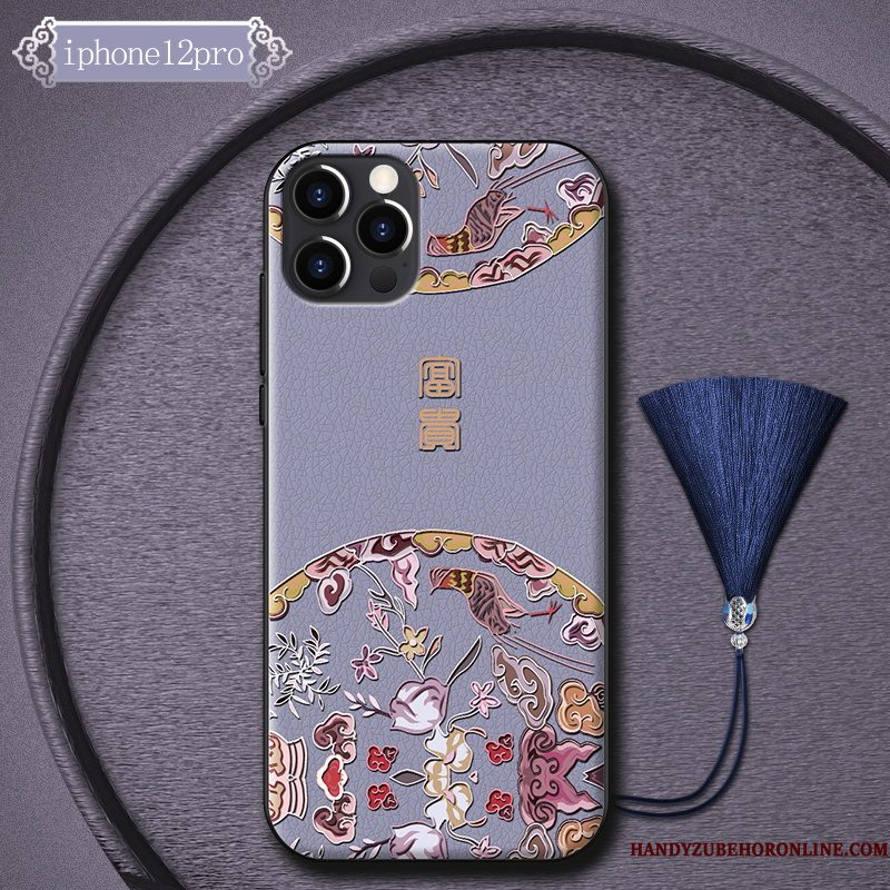 Hoesje iPhone 12 Pro Bescherming High End Groen, Hoes iPhone 12 Pro Scheppend Telefoon Trend