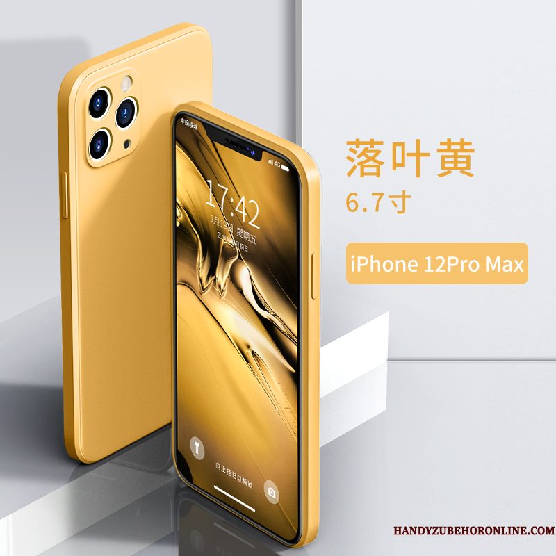 Hoesje iPhone 12 Pro Max Siliconen Purpertelefoon, Hoes iPhone 12 Pro Max Zacht Persoonlijk Nieuw