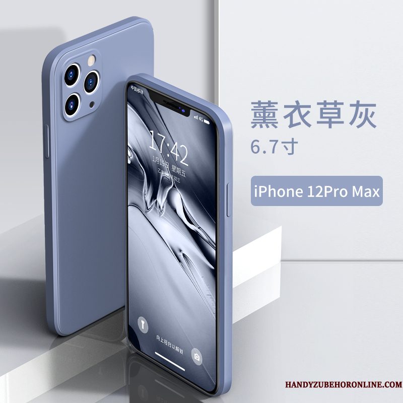 Hoesje iPhone 12 Pro Max Siliconen Purpertelefoon, Hoes iPhone 12 Pro Max Zacht Persoonlijk Nieuw