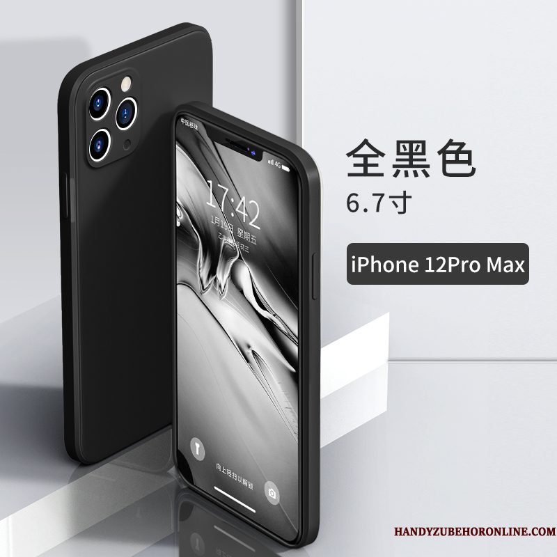 Hoesje iPhone 12 Pro Max Siliconen Purpertelefoon, Hoes iPhone 12 Pro Max Zacht Persoonlijk Nieuw