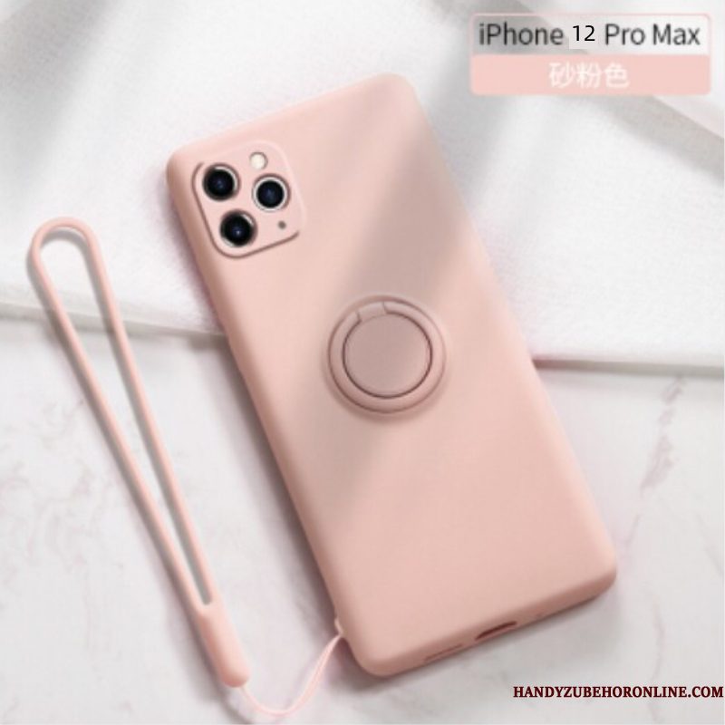 Hoesje iPhone 12 Pro Max Zakken Ringtelefoon, Hoes iPhone 12 Pro Max Ondersteuning Rood Dun
