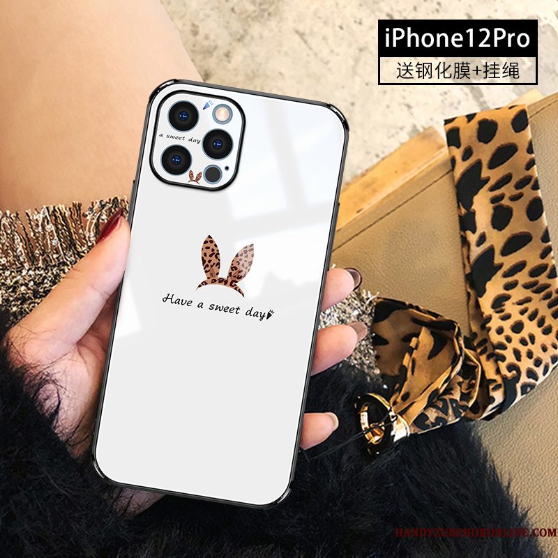 Hoesje iPhone 12 Pro Mode High End Luipaard, Hoes iPhone 12 Pro Zakken Anti-fall Hanger