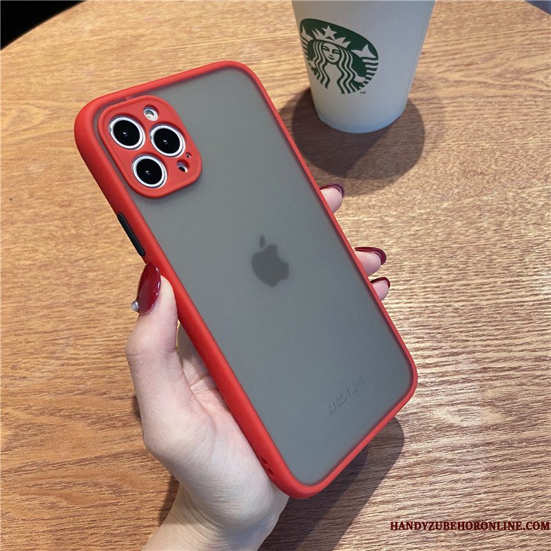 Hoesje iPhone 12 Pro Zakken Anti-fall Net Red, Hoes iPhone 12 Pro Siliconen Telefoon Blauw