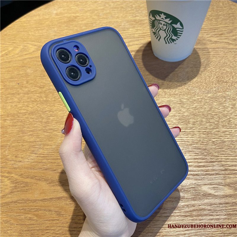 Hoesje iPhone 12 Pro Zakken Anti-fall Net Red, Hoes iPhone 12 Pro Siliconen Telefoon Blauw