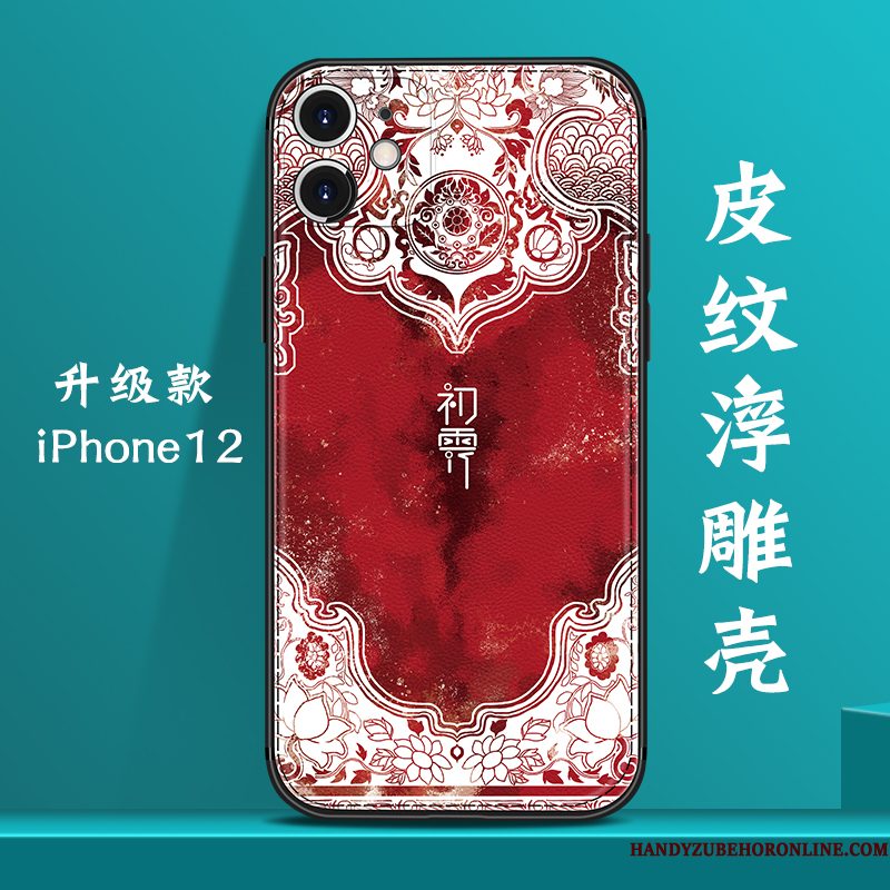 Hoesje iPhone 12 Scheppend Telefoon Trendy Merk, Hoes iPhone 12 Zakken Persoonlijk Chinese Stijl