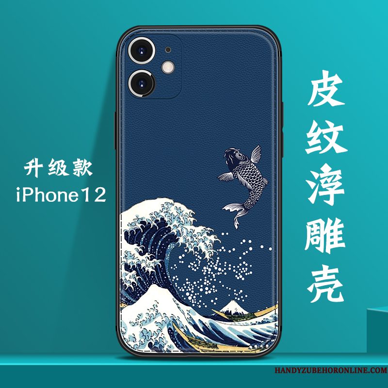 Hoesje iPhone 12 Scheppend Telefoon Trendy Merk, Hoes iPhone 12 Zakken Persoonlijk Chinese Stijl