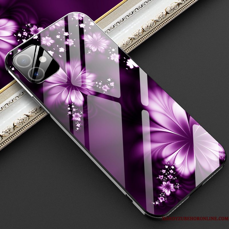 Hoesje iPhone 12 Zakken Telefoon Purper, Hoes iPhone 12 Bescherming Persoonlijk Net Red