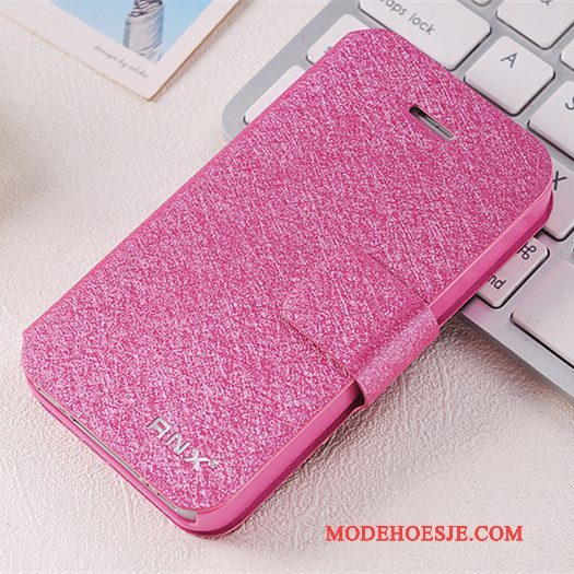 Hoesje iPhone 4/4s Folio Telefoon Anti-fall, Hoes iPhone 4/4s Leer Roze Persoonlijk