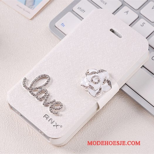 Hoesje iPhone 4/4s Folio Telefoon Anti-fall, Hoes iPhone 4/4s Leer Roze Persoonlijk