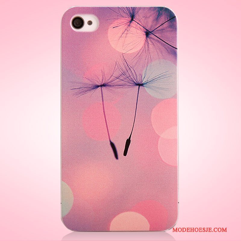 Hoesje iPhone 4/4s Geschilderd Schrobben Hard, Hoes iPhone 4/4s Bescherming Rozetelefoon